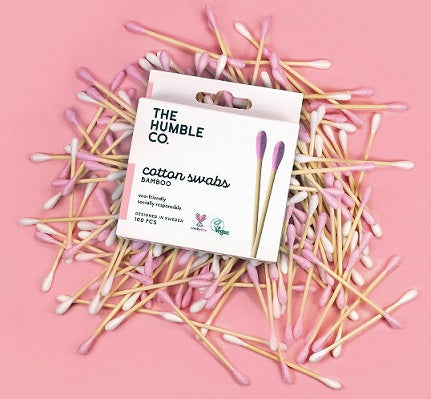 The Humble Co. Cotton Swabs - Purple 100-pack