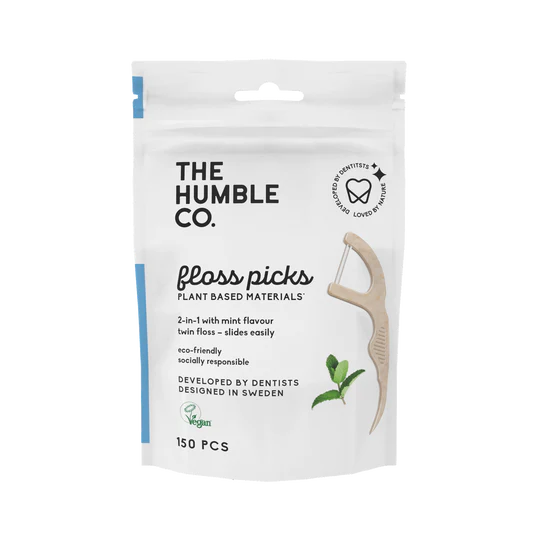 The Humble Co. Natural Floss Pics Mint