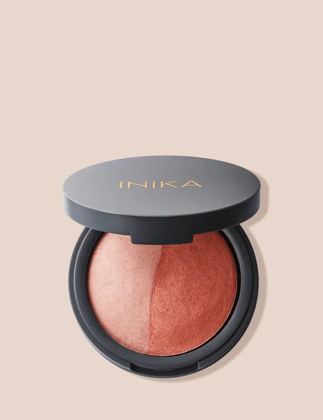 INIKA Organic Mineral Baked Blush Duo - Burnt Peach