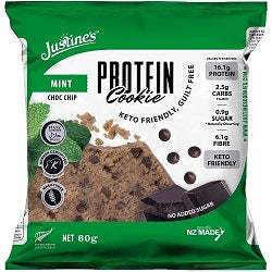 Justine's Keto Friendly Mint Choc Chip Protein Cookie 60g