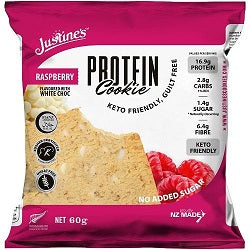 Justine's Raspberry White Choc Protein Cookie - 60gm