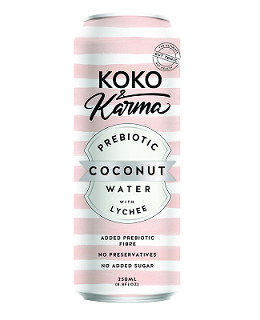 Koko & Karma Coconut Water Prebiotic Lychee 250ml