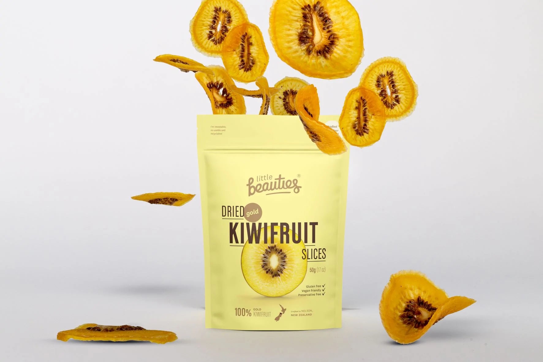 Little Beauties Chewy Gold Kiwifruit Slices 50gm