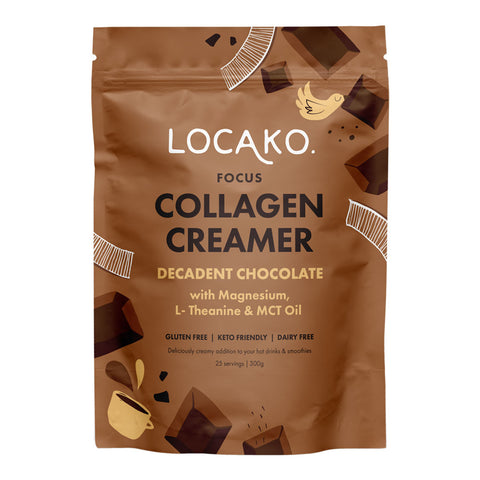 Locako Focus Collagen Creamer - Decadent Chocolate 300gm