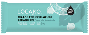 Locako Brownie Bites Grass Fed Collagen Peppermint Macadamia 40gm