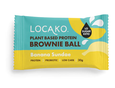 Locako Plant Based Protein Brownie Ball Banana Sundae 30gm