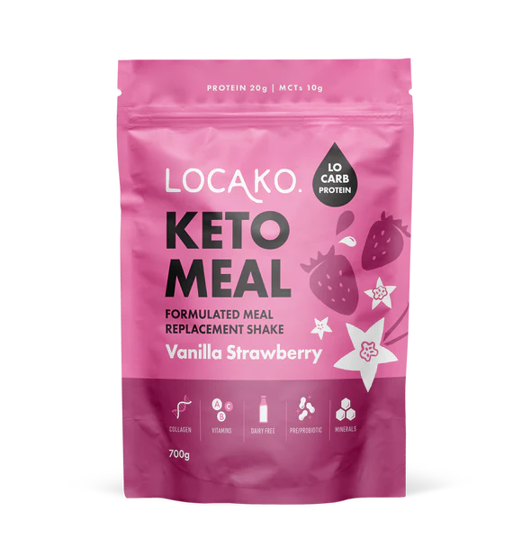 Locako Keto Meal Vanilla Strawberry Thick Shake 700gm