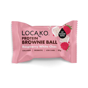Locako Protein Brownie Balls - Raspberry White Choc 30gm