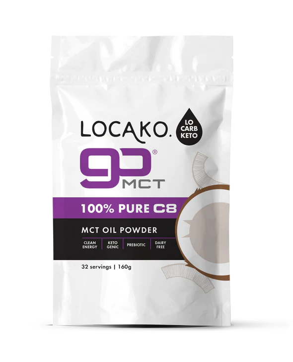 Locako MCT Oil Powder GoFat 100% Pure C8 Natural 160gm