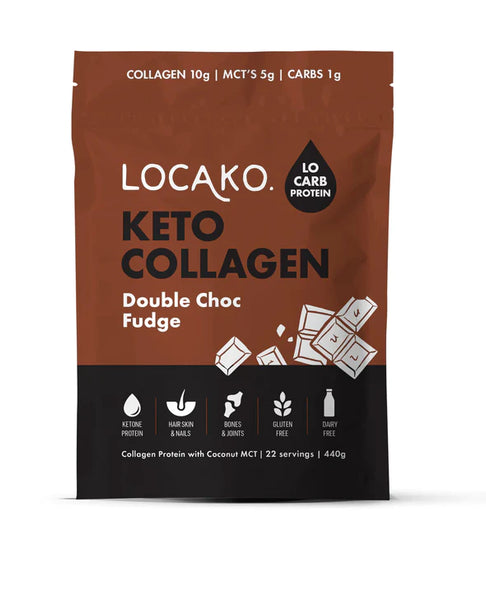 Locako Keto Collagen Double Choc Fudge 440gm