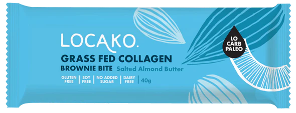 Locako Brownie Bites Grass Fed Collagen Salted Almond Butter 40gm