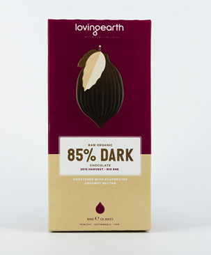 Loving Earth Extra Dark 85% Dark Chocolate 80gm