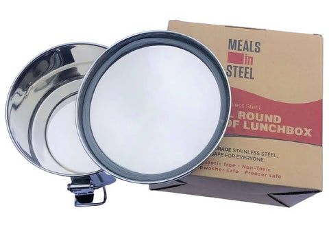 Meals In Steel Round Leak Proof Airtight Lunch Box
