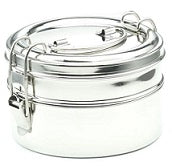 Meals in Steel Twin Layer Tiffin Round Shape Lunch Box | Stainless Steel 1500ml