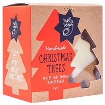 Molly Woppy Christmas Trees White Choc Topped Gingerbread Festive Box