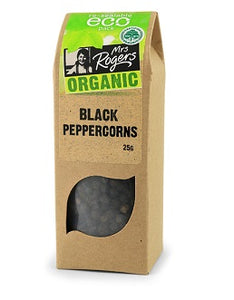 Mrs Rogers Organic Black Peppercorns