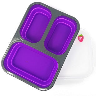 Munch Bento Silicone lunchbox Purple - collapsible