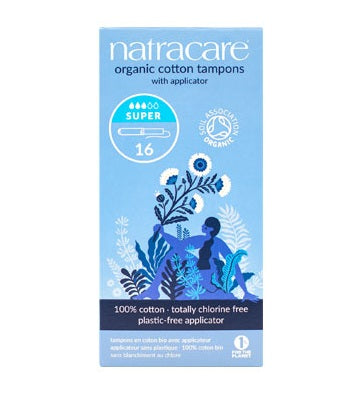 Natracare Super Organic Cotton Tampons with Applicator 16pcs