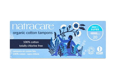 Natracare Non-Applicator Organic Cotton Tampons Super 20pcs