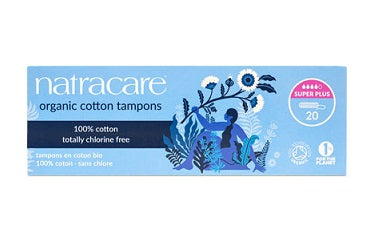 Natracare Non-Applicator Organic Cotton Tampons Super Plus 20pcs
