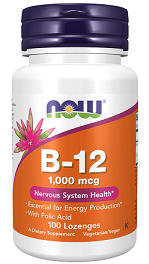 Now Foods Vitamin B-12 1000 mcg 100 Lozenges