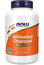Now Activated Charcoal 280mg 200vcaps