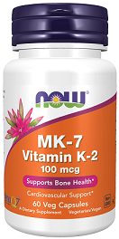 Now Foods MK-7 Vitamin K-2 100 mcg 60vcaps