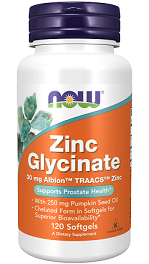 Now Foods Zinc Glycinate 120sgels
