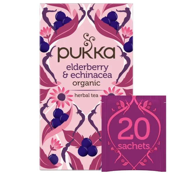 Pukka Tea Elderberry & Echinacea Tea with Elderflower 20tbags