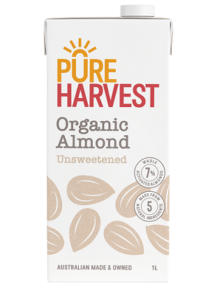 PureHarvest Unsweetened Organic Almond Milk 1lt