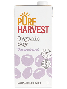 PUREHARVEST Organic Soy Unsweetened 1LT - 2x1LT