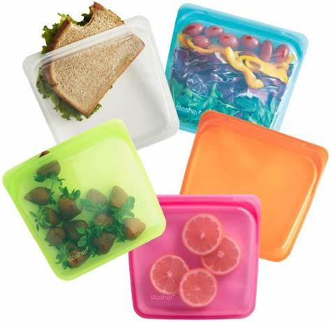 Stasher Reusable Silicone Sandwich Bag 450ml (colour choices will vary)
