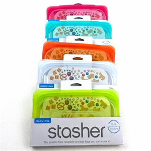 Stasher Reusable Silicone Snack Bag 293.5ml (colour choices will vary)