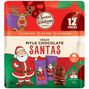 Sweet William Mylk Chocolate Santas 12pcs