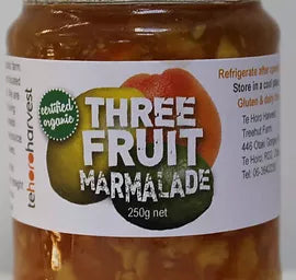 Te Horo Three Fruit Marmalade 250gm