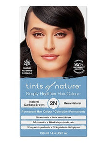 Tints of Nature Permanent Hair Dye Natural Darkest Brown 2N