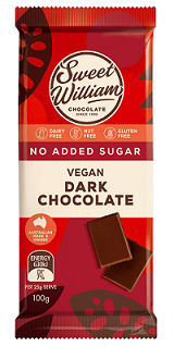 Sweet William Chocolate Vegan Dark 100gm