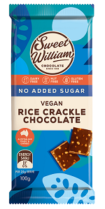 Sweet William Chocolate Vegan Rice Crackle 100gm