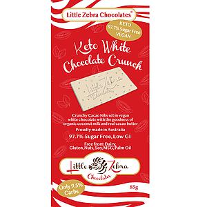 Little Zebra Chocolates Keto White Chocolate Crunch 85g